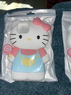 Hello Kitty Pink White Blue Silicone Character Phone Case
